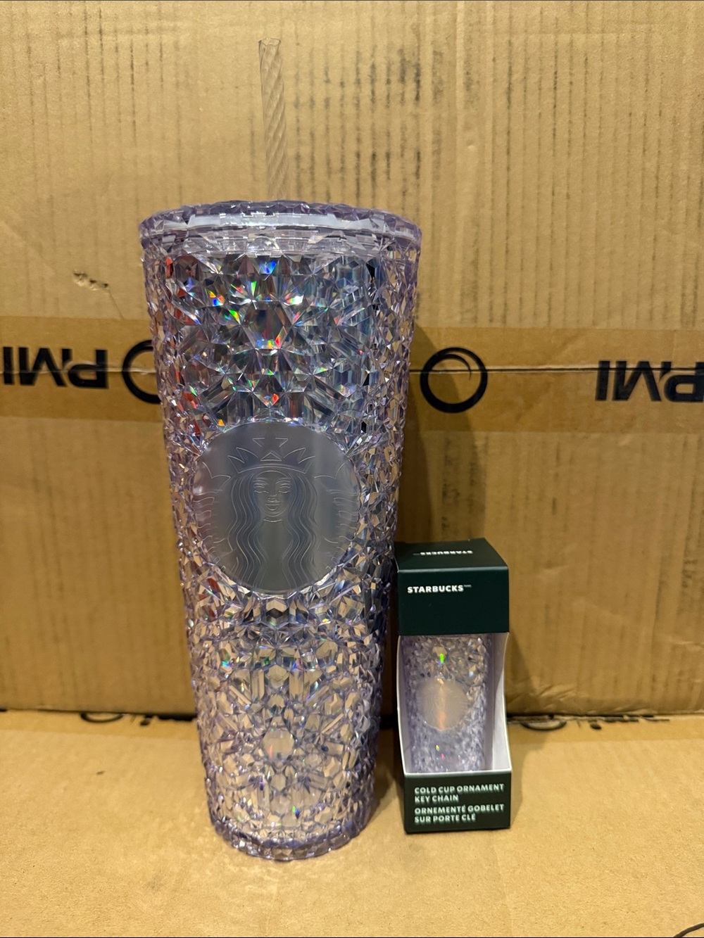 Set - Starbucks Iridescent Purple Textured Cold Cup